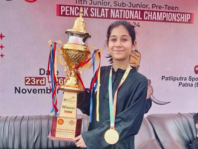 Kashmiri student wins gold at Pre-teen National Pencak Silat Championship