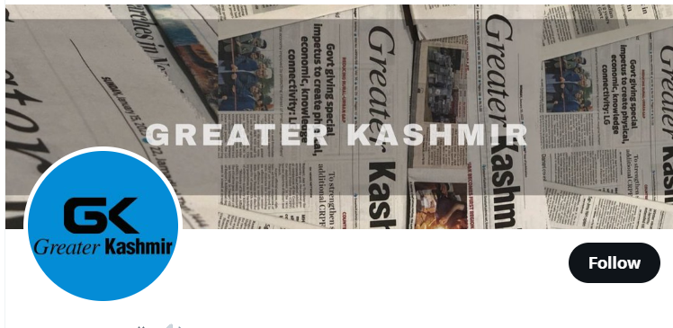 X (previously Twitter) account of Better Kashmir hacked; police criticism lodged