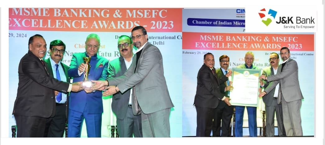 Jandk Bank Shines At Msme Banking Excellence Awards Greater Kashmir 3351